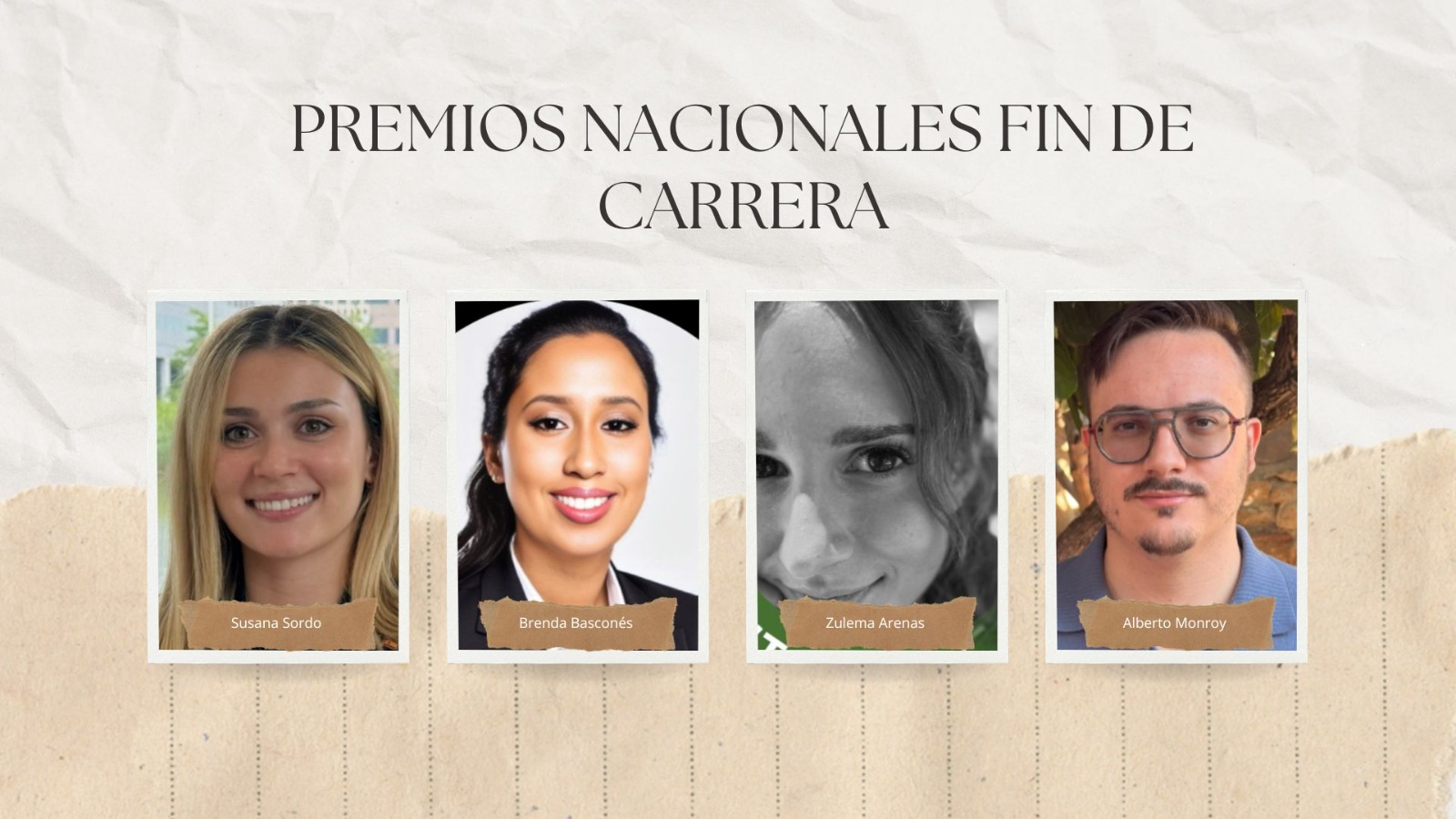 Cuatro egresados de la Facultad obtienen el Premio Nacional Fin de Grado